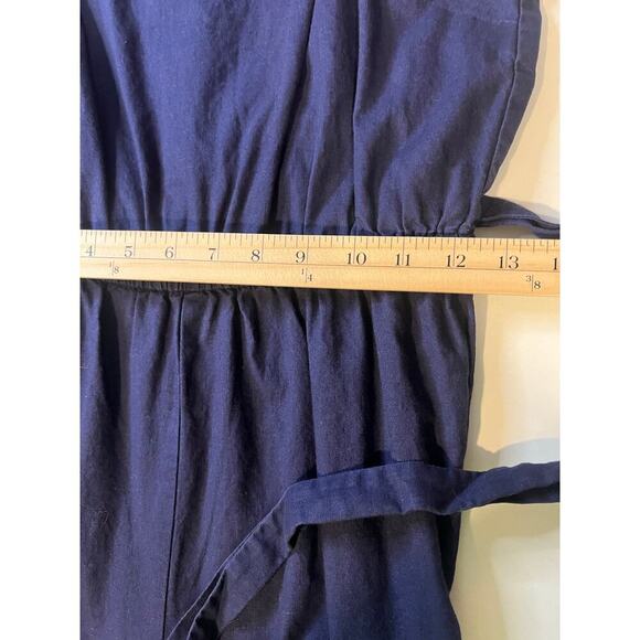 Vineyard Vines Linen Romper in Navy - Women's Size 6 - Picture 8 of 9